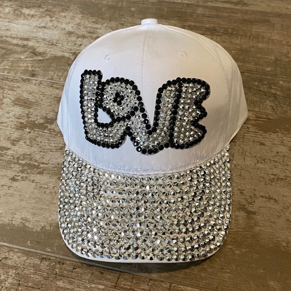 Love Rhinestone Cap   